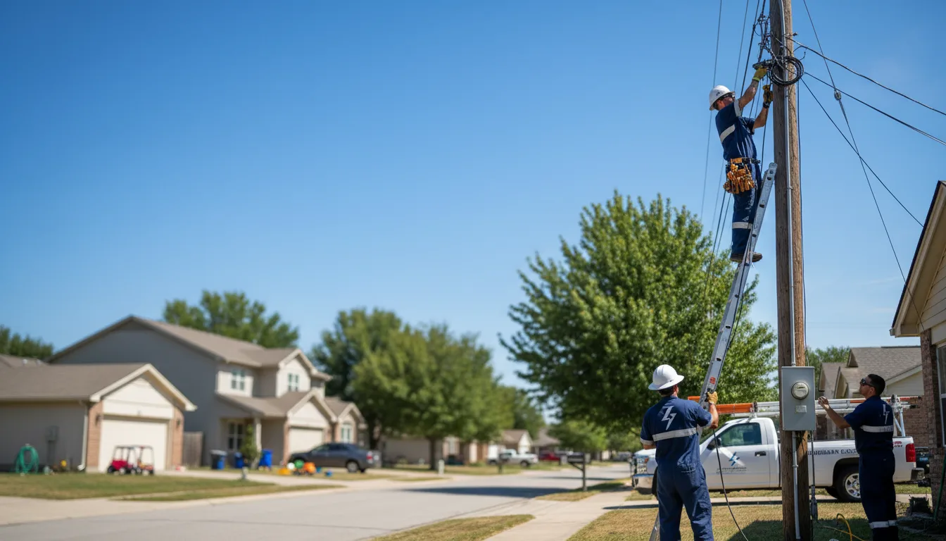 Residential electrician providing installation services in Coral, MI